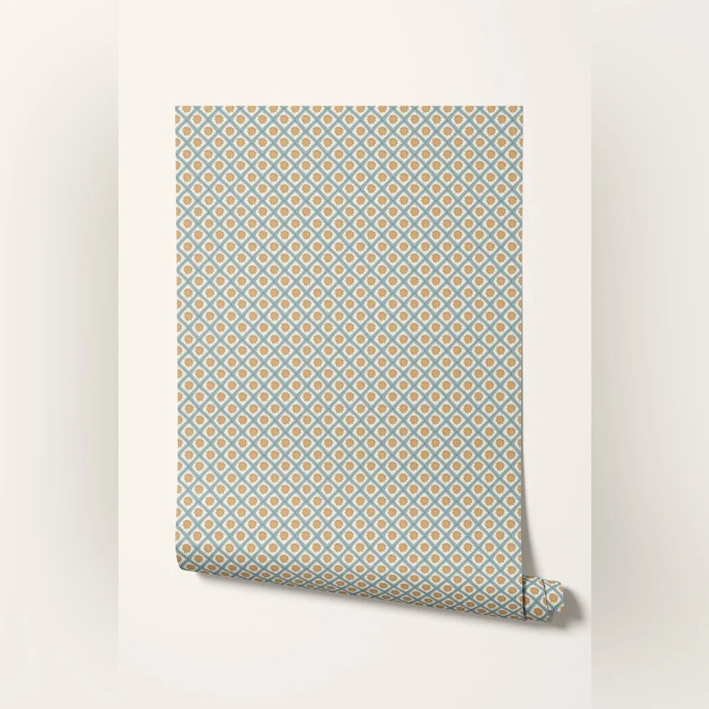 Anthropologie Annika Reed Studios Solstice Sun Solar Wallpaper NWT